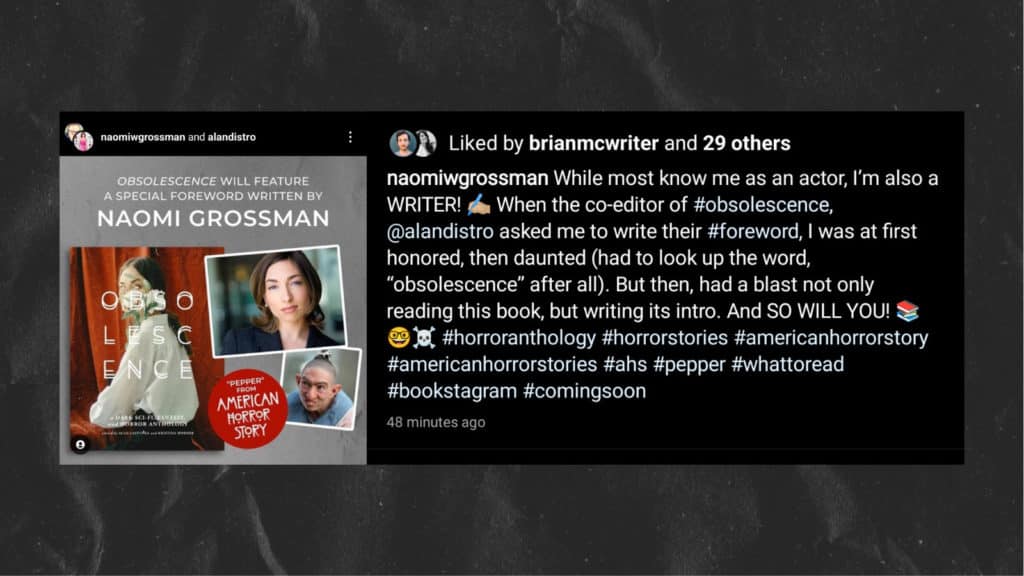 Naomi Grossman finished writing her Foreword for OBSOLESCENCE